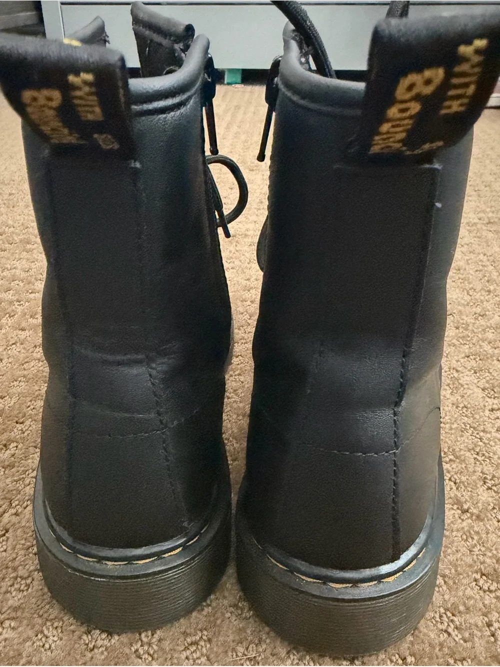 Dr. Martens Black Lace-Up Kids Boots